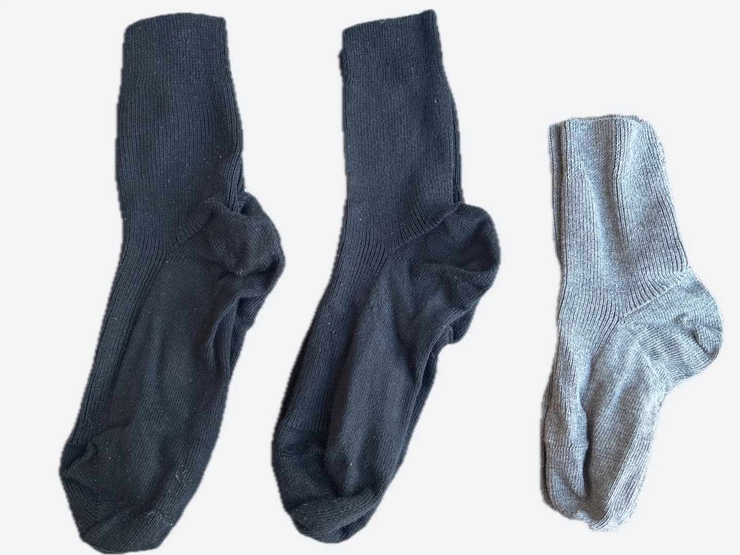 100% kids cotton socks 3 Pairs Black & Gray Socks