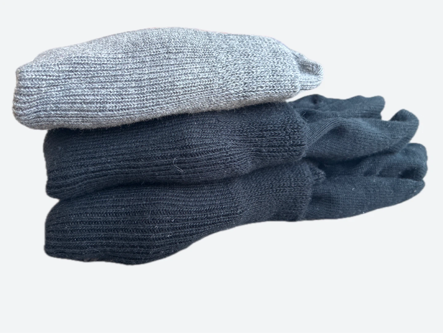100% kids cotton socks 3 Pairs Black & Gray Socks - photo 2