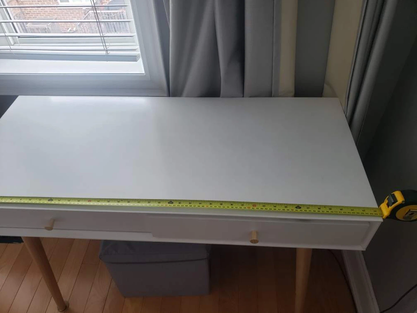 White Desk with Two Drawers
