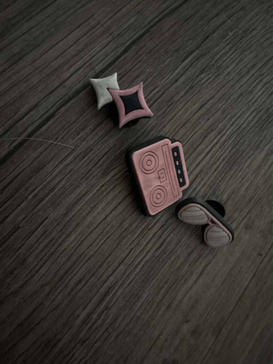 Black Crocs with pink and white stripe - photo 3