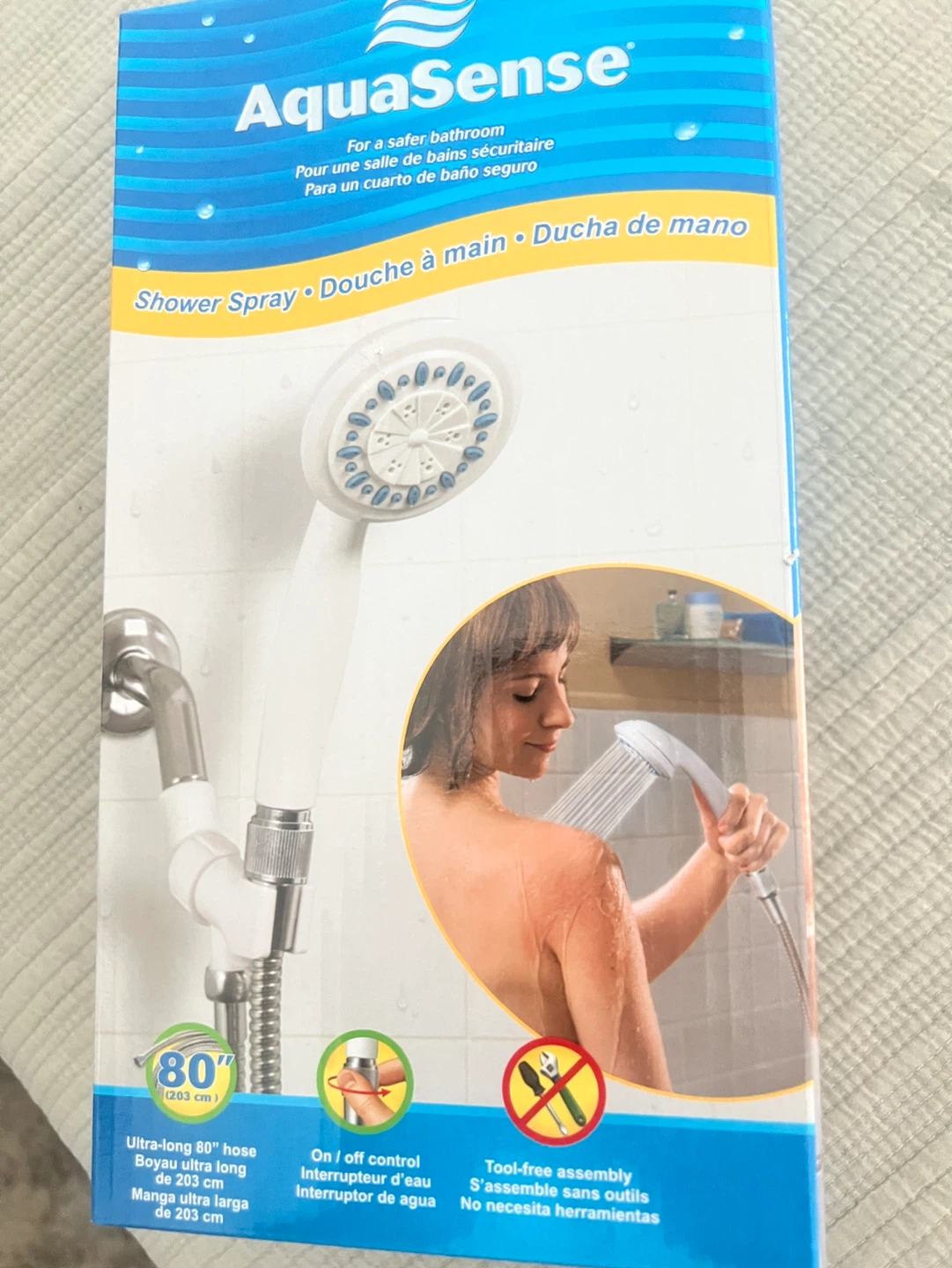 AquaSense Shower Spray with 80" Hose