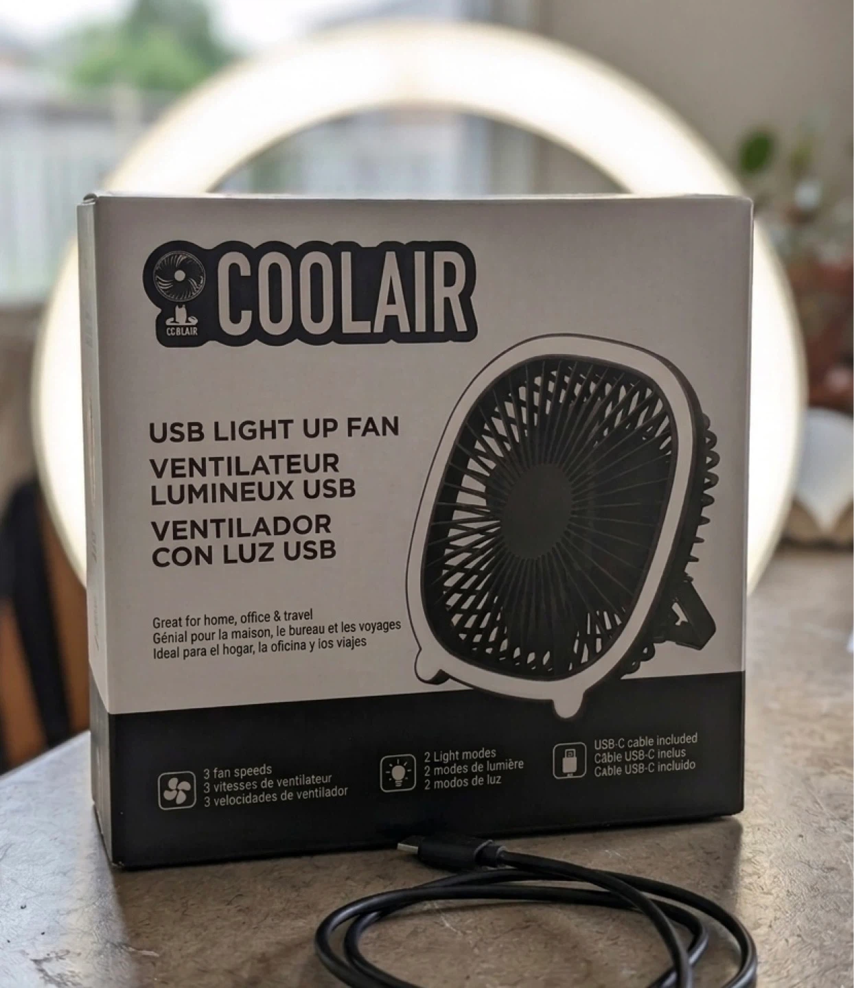 Coolair USB Light Up Fan
