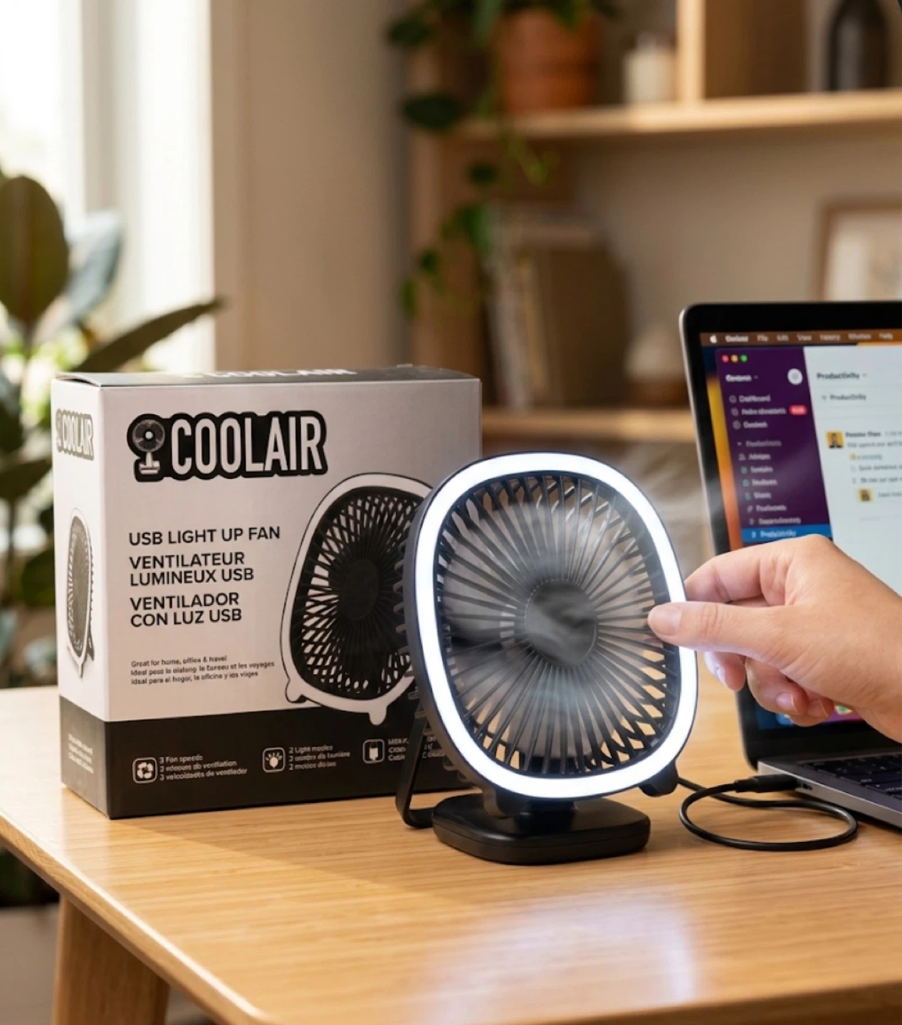 Coolair USB Light Up Fan - photo 4