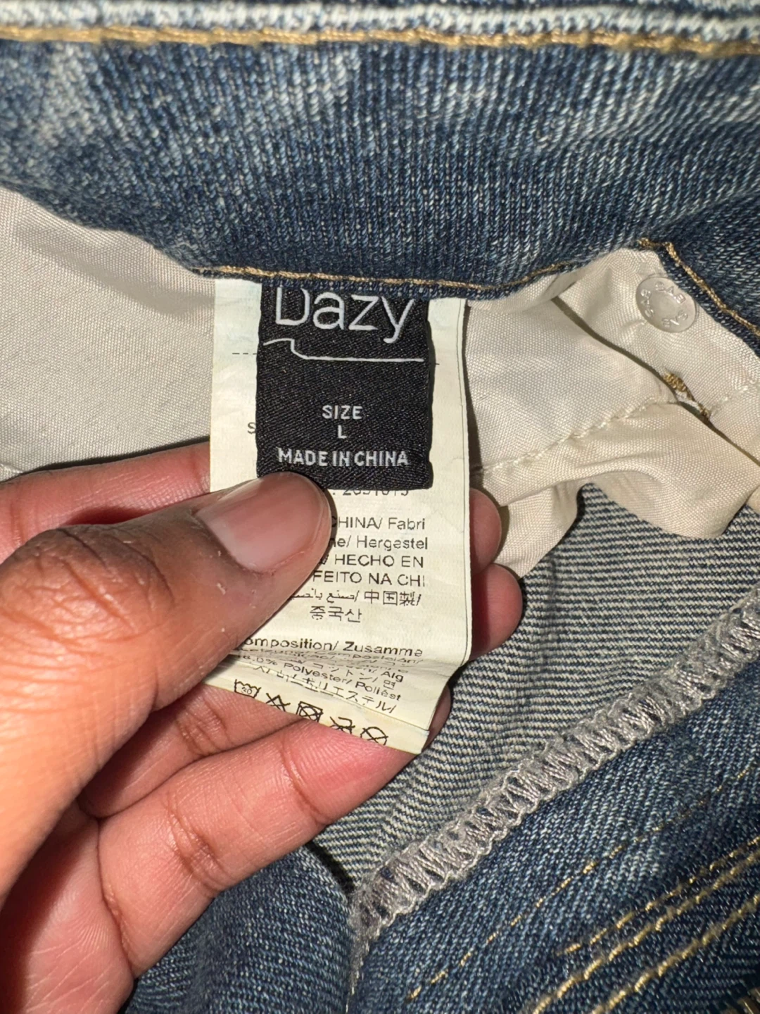 Dazy Women's Denim Bermuda Shorts Size L - photo 2