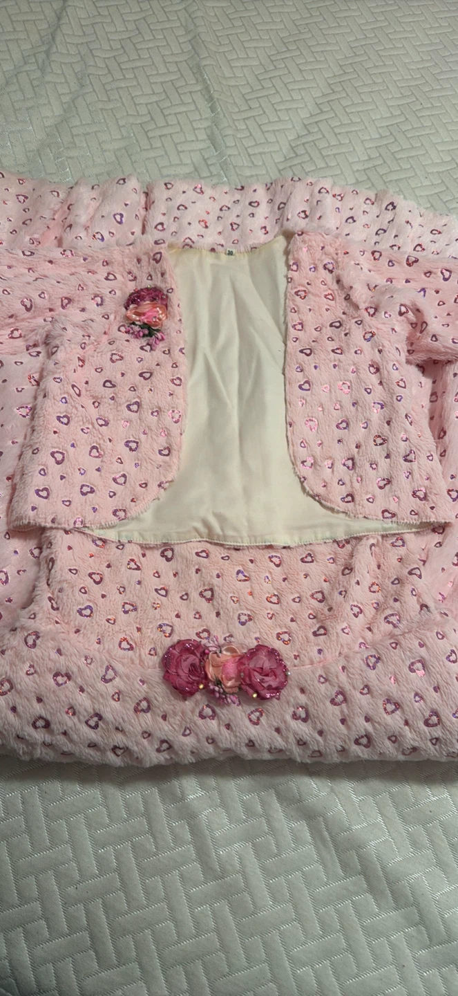 KAPOOR DESIGNER Pink Heart Print girl frock - photo 4