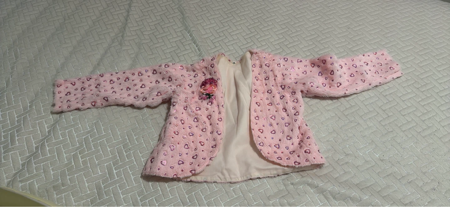 KAPOOR DESIGNER Pink Heart Print girl frock - photo 3