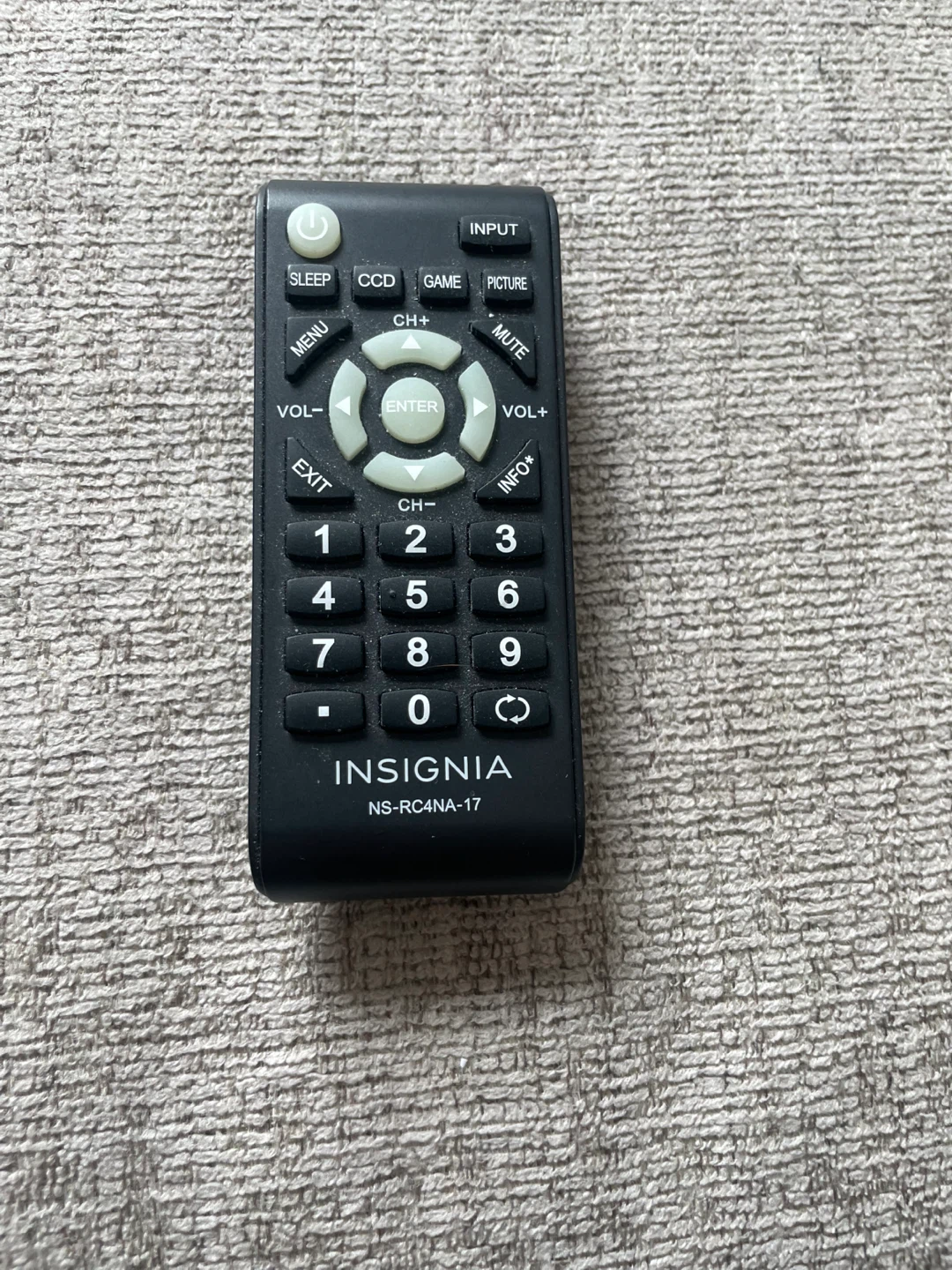 Insignia NS-RC4NA-17 TV Remote Control