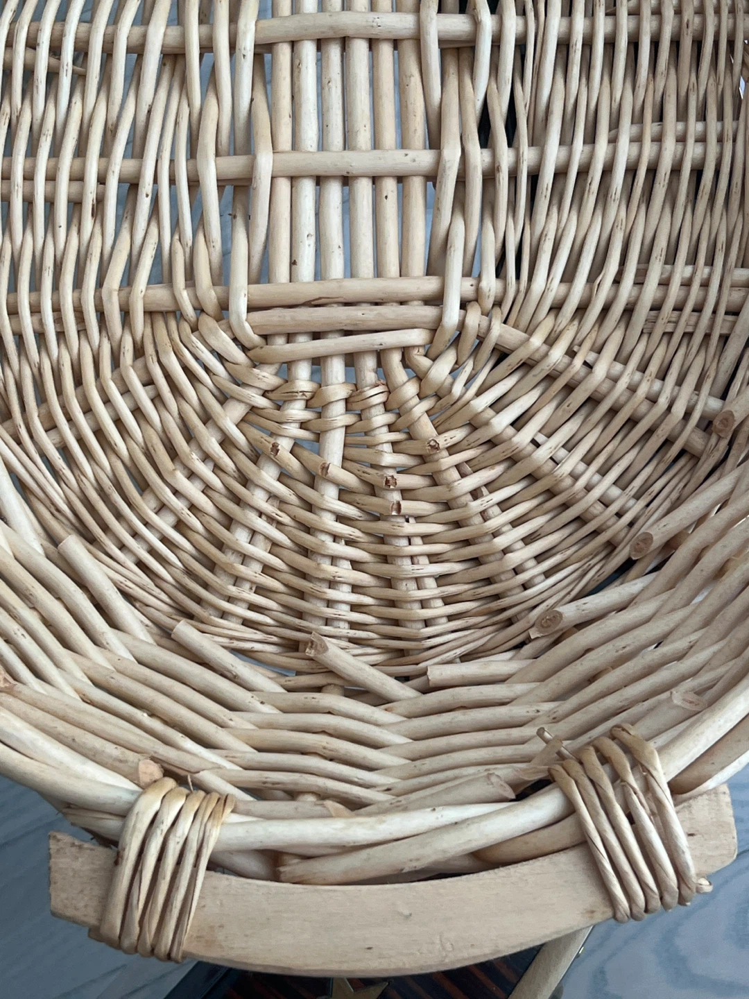 Woven Wicker Basket with Wooden Handles - photo 5