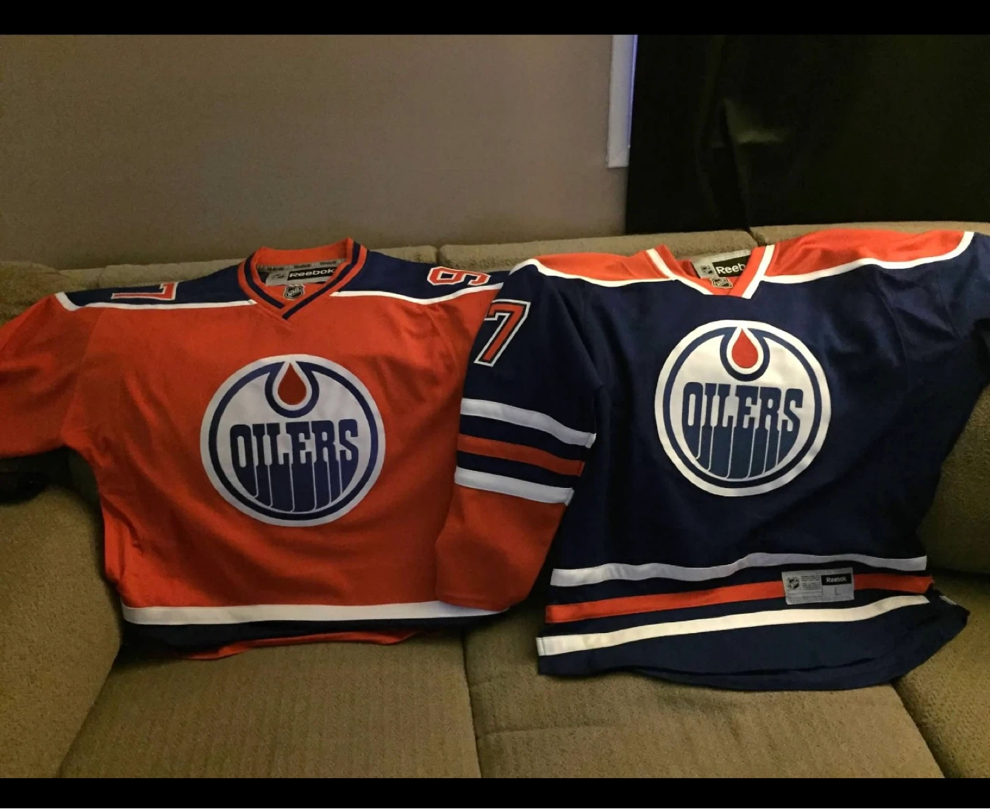 Reebok Connor McDavid Edmonton Oilers Hockey Jerseys (2)