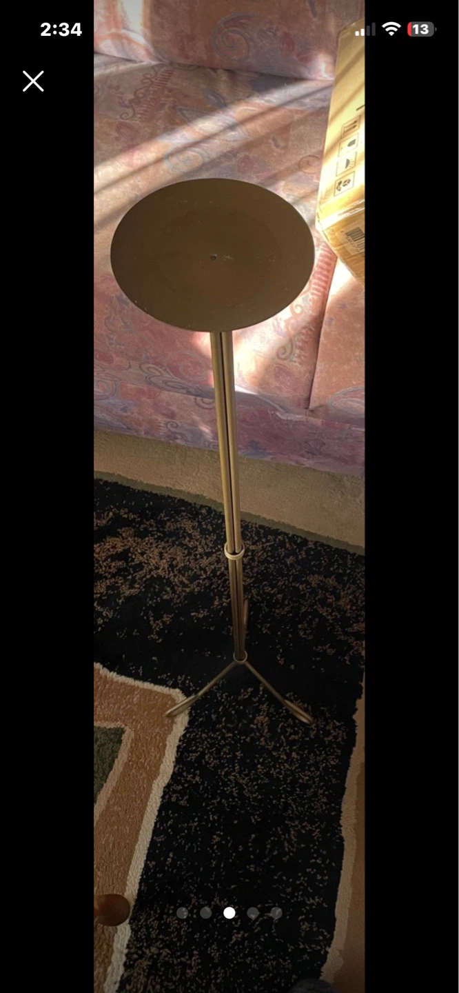 Vintage Gold Candle Stand - photo 5
