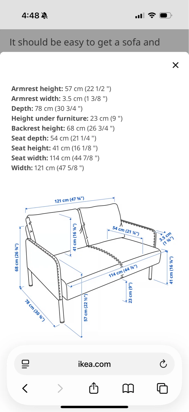 IKEA GLOSTAD Sofa – Brand New, Assembled – Pick Up - photo 3