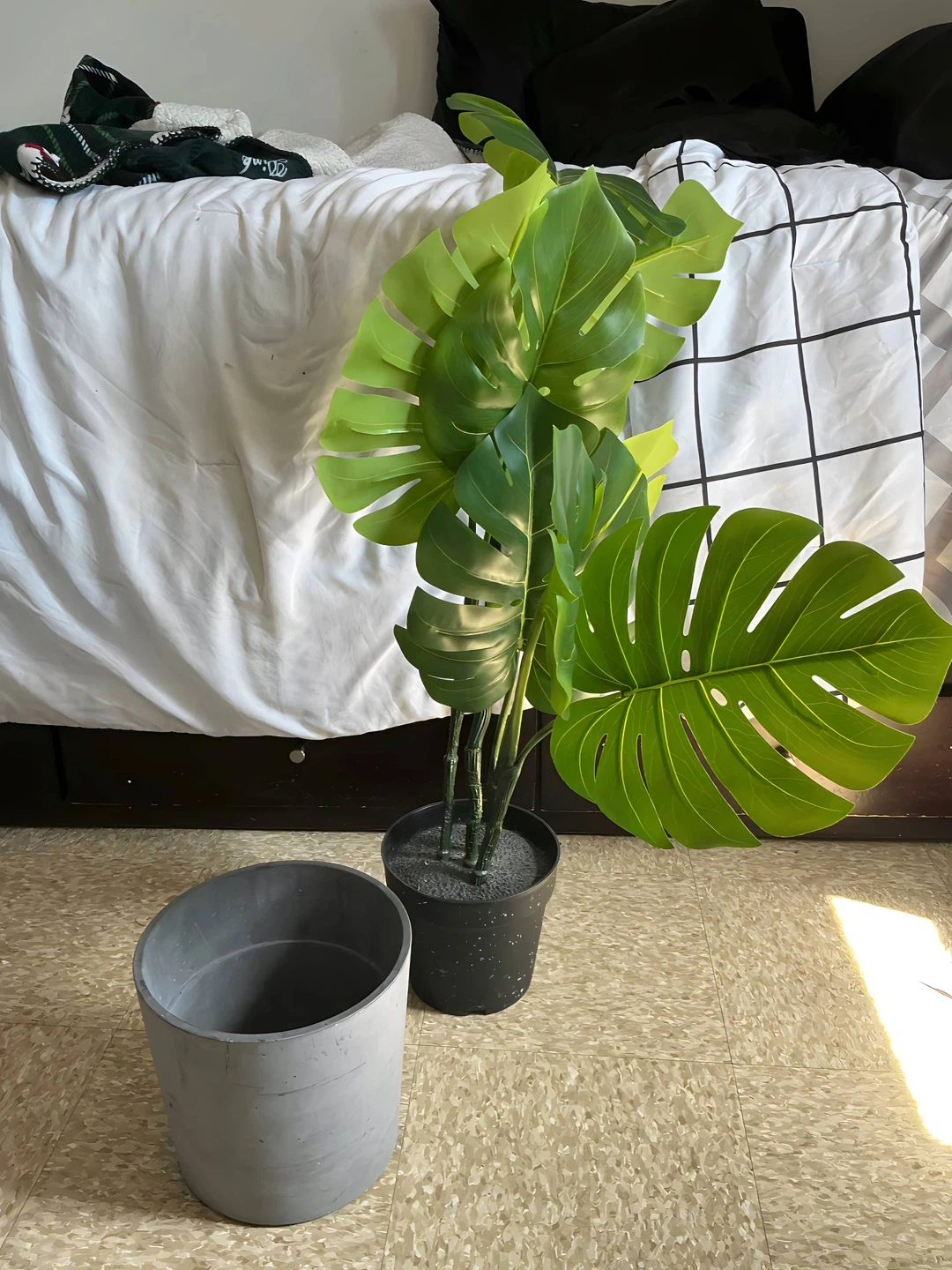 Artificial Monstera Plant in Pot - photo 2