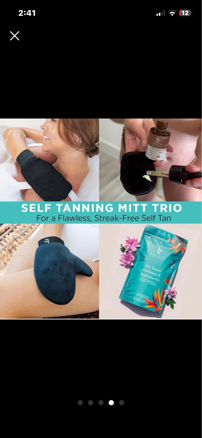 Beauty by Earth Self Tanner Exfoliation & Application Mitt Kit - photo 3