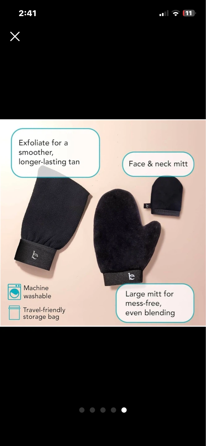 Beauty by Earth Self Tanner Exfoliation & Application Mitt Kit - photo 5