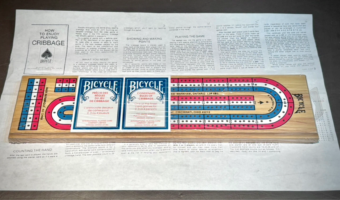 NEW CRIBBAGE BOARD GAME SET - photo 2