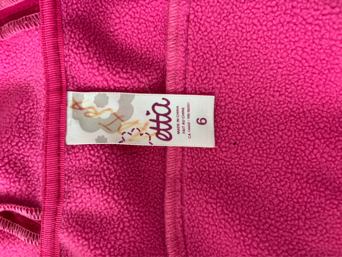 Etta Girls Pink Hooded Jacket Size 6 - photo 3
