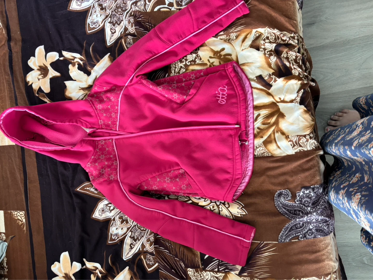 Etta Girls Pink Hooded Jacket Size 6