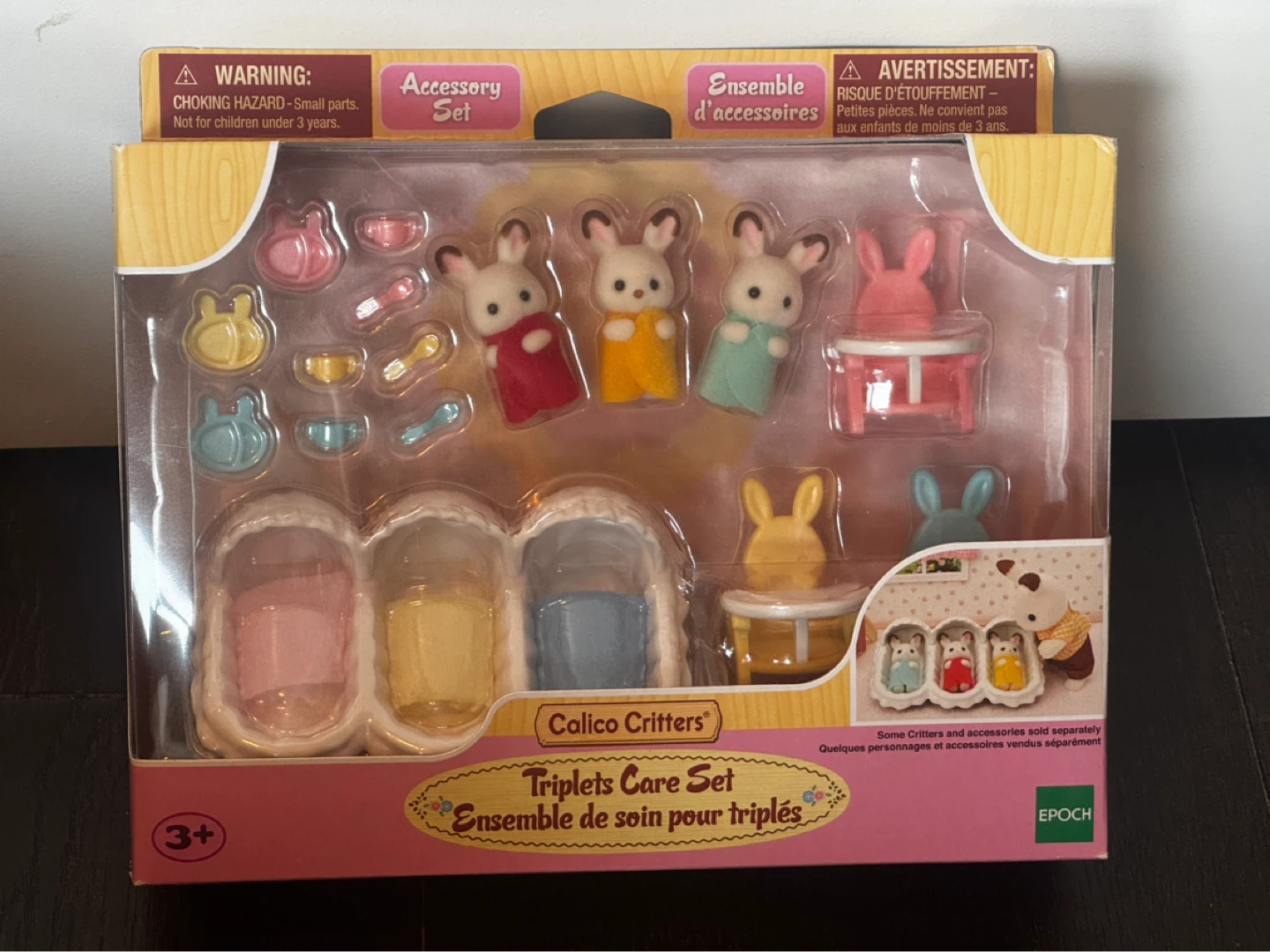 Calico Critters Triplets Care Set