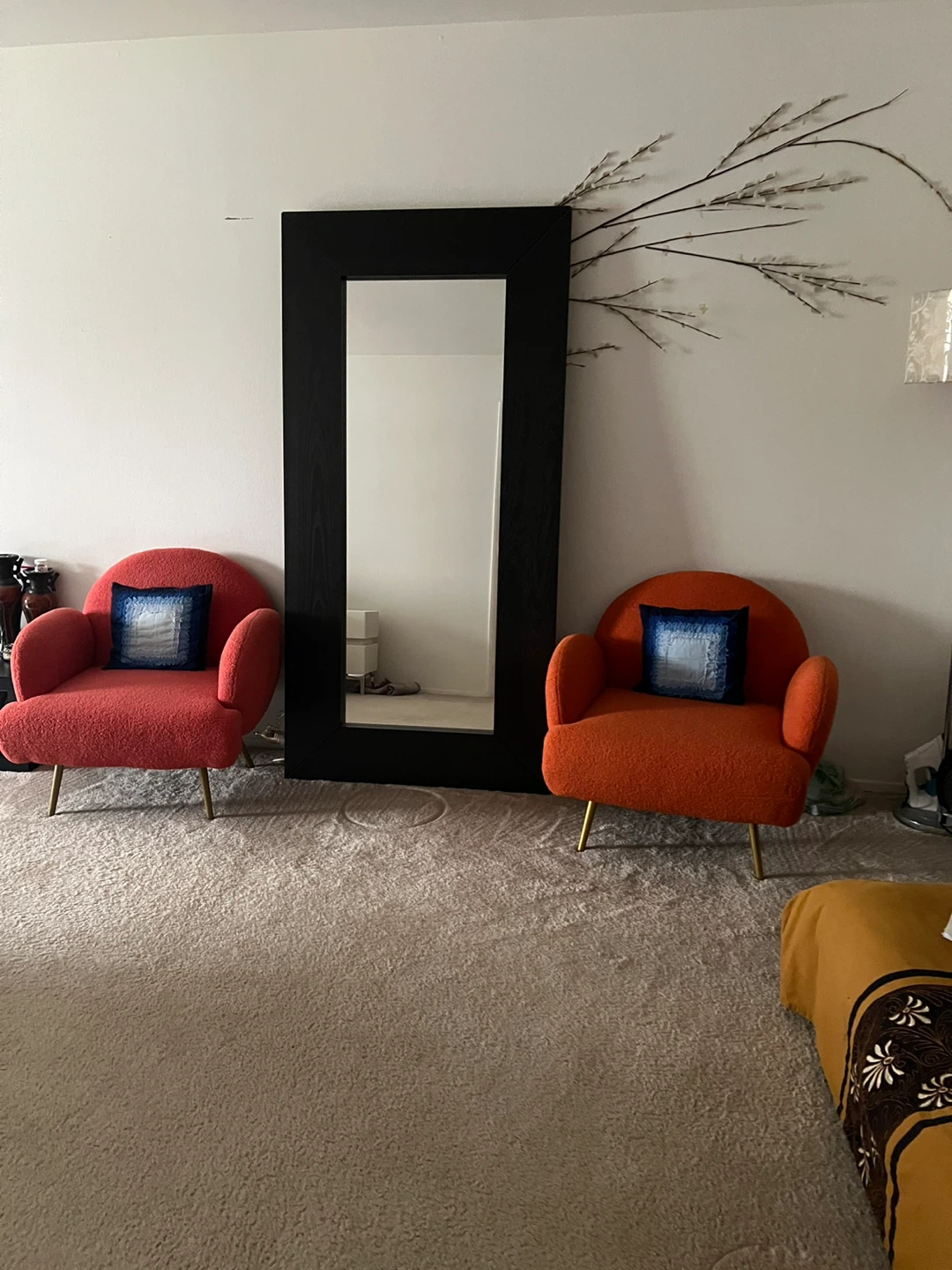Large Black Framed Floor Mirror - photo 2