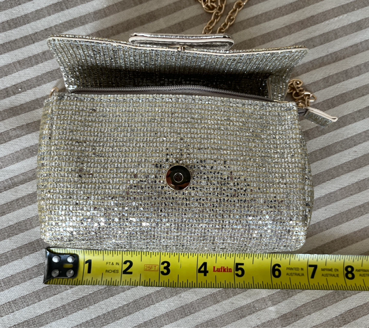 Sparkly Gold Chain Shoulder Bag - photo 5
