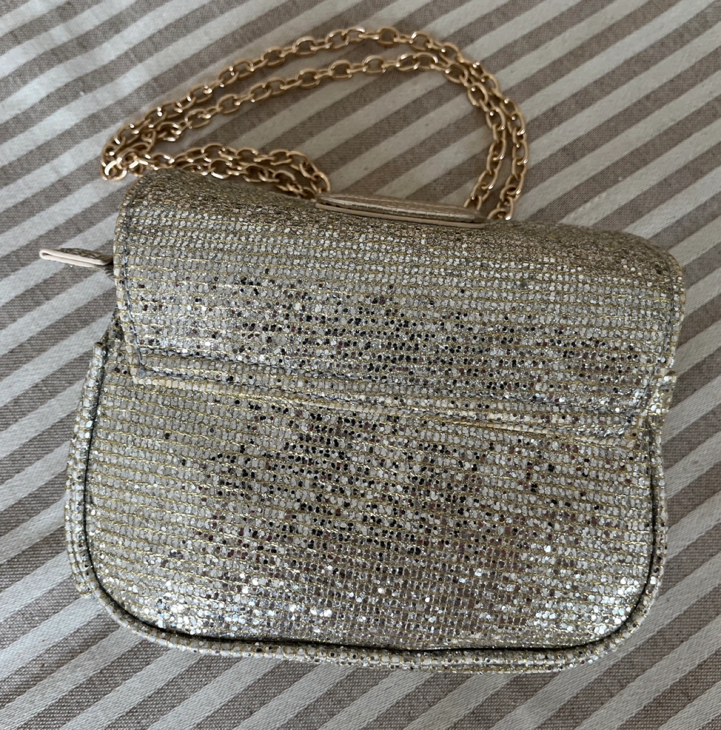 Sparkly Gold Chain Shoulder Bag - photo 2