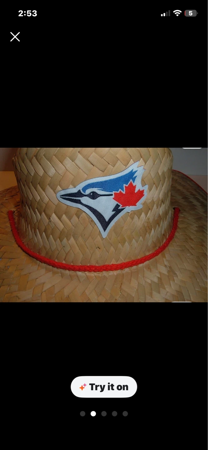 Rare Toronto Blue Jays Canada Day Straw Hat - photo 2