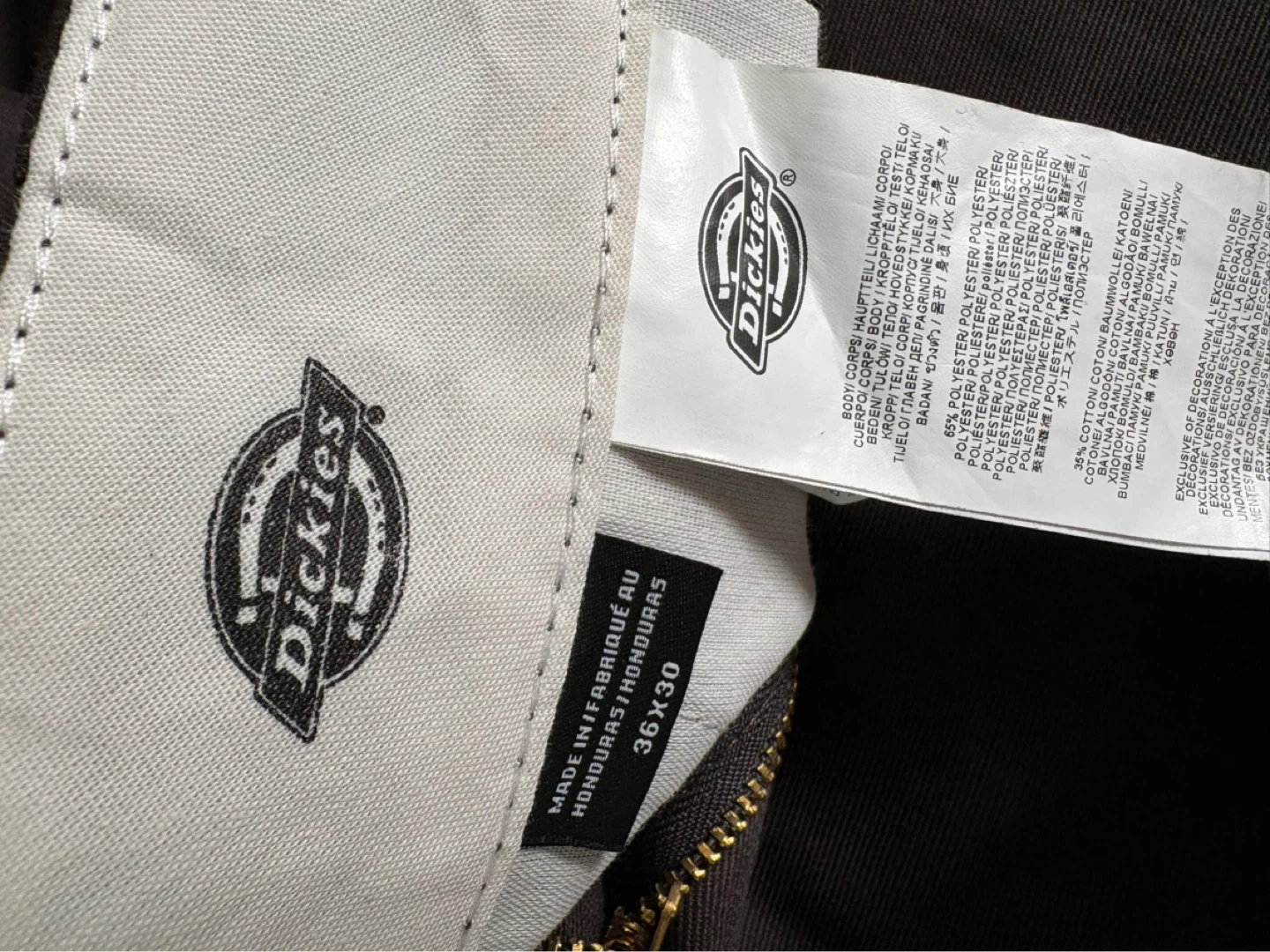 Dickies 874 Original Fit Brown Work Pants 36x30 BRAND NEW - photo 2