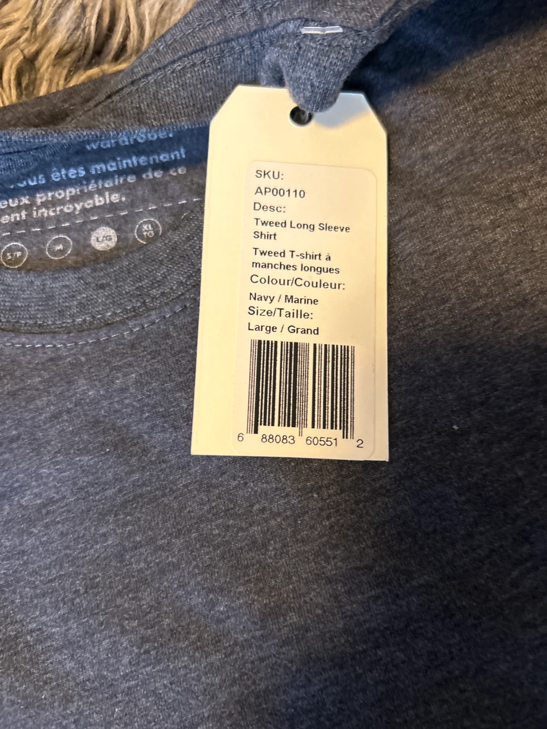 Long Sleeve T-Shirt - Tweed - Large - photo 2
