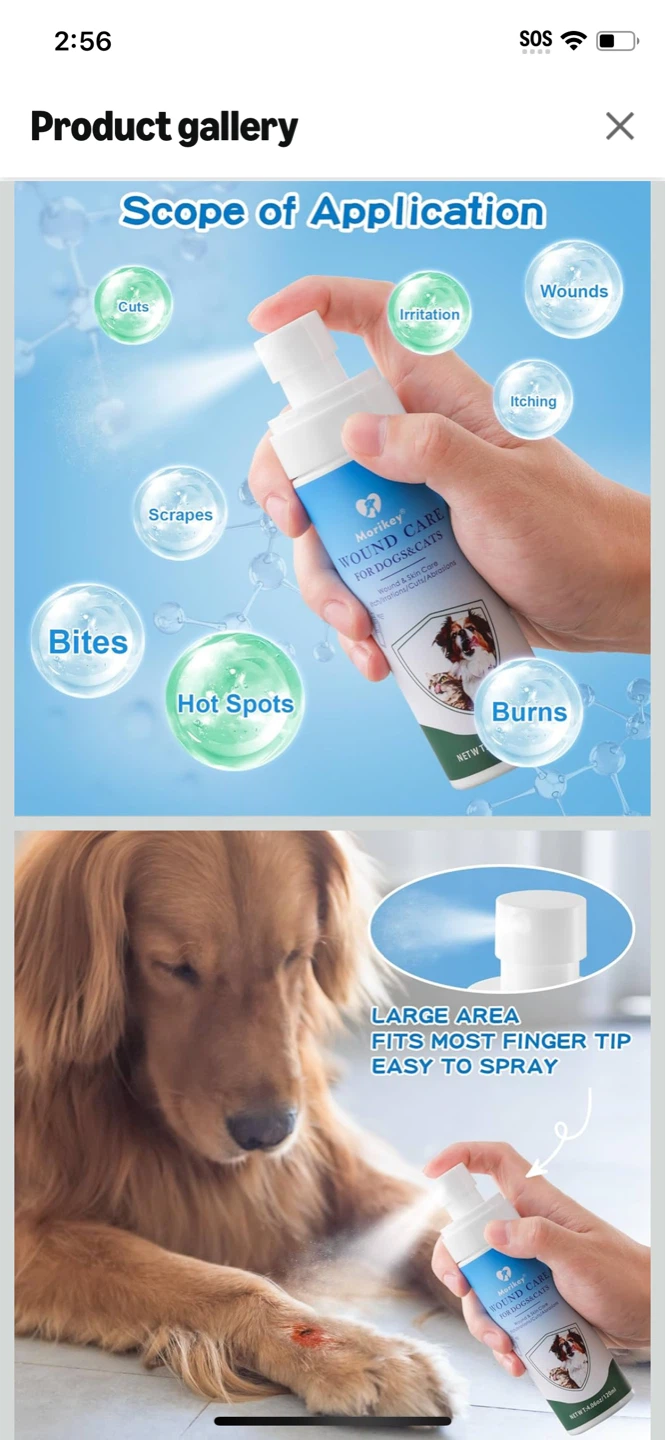 New-Morikey  Wound Care For Dogs & Cats - 4.06oz/120ml (2 Pack)