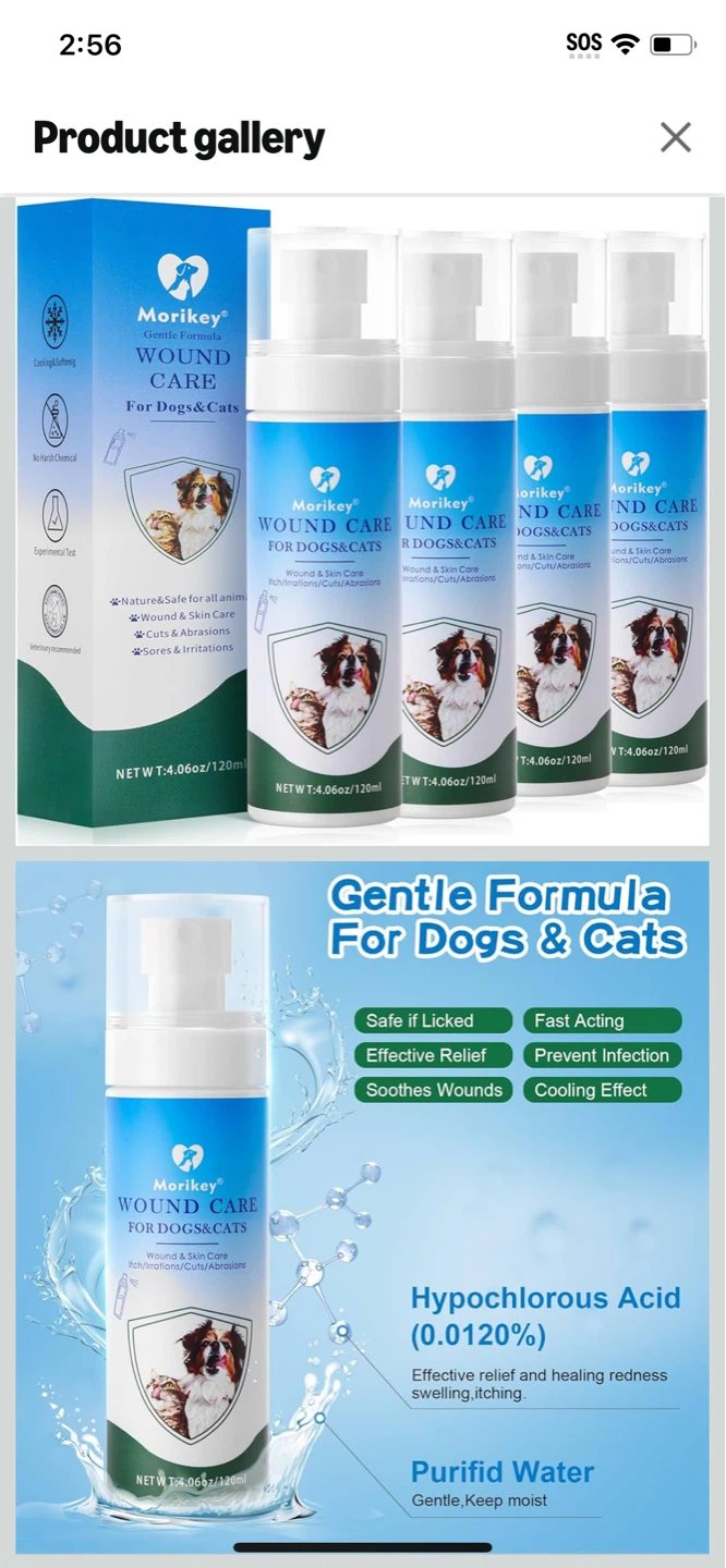 New-Morikey  Wound Care For Dogs & Cats - 4.06oz/120ml (2 Pack) - photo 3