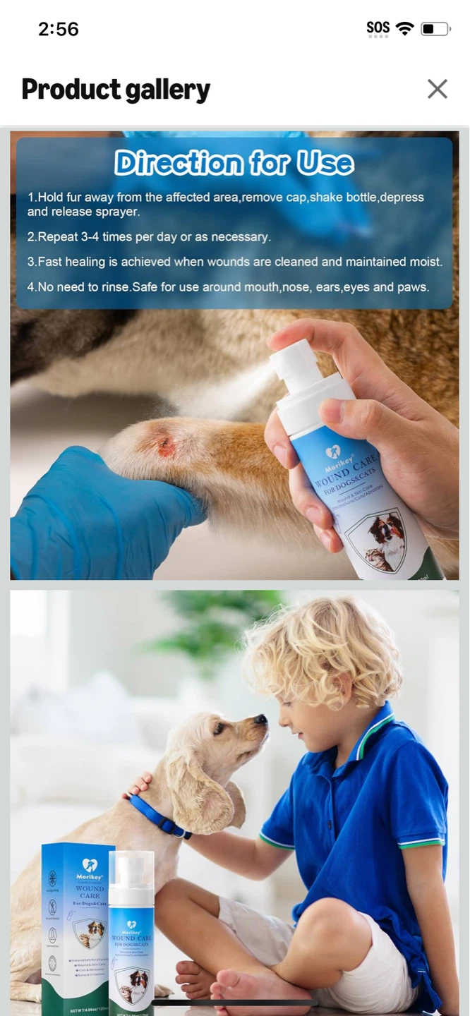New-Morikey  Wound Care For Dogs & Cats - 4.06oz/120ml (2 Pack) - photo 2