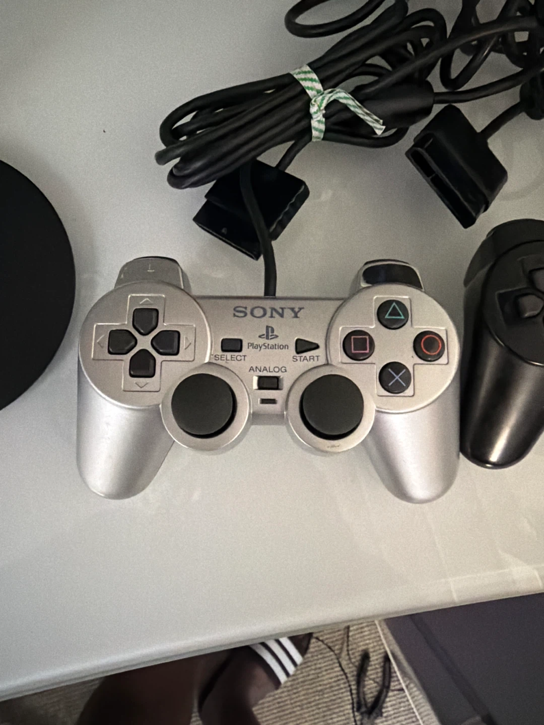 Sony PlayStation DualShock 2 Controllers (Silver & Black)