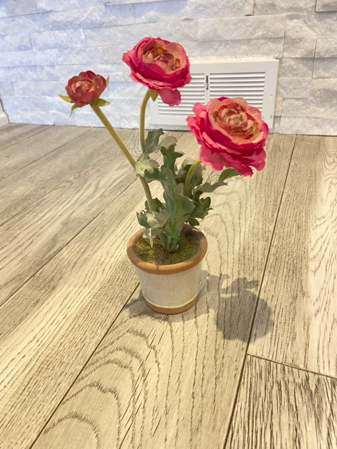 Artificial Pink Ranunculus Plant