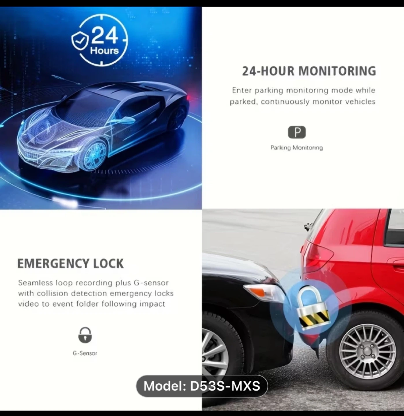 Dual Lens Dash Cam - Model D53S-MXS - photo 4