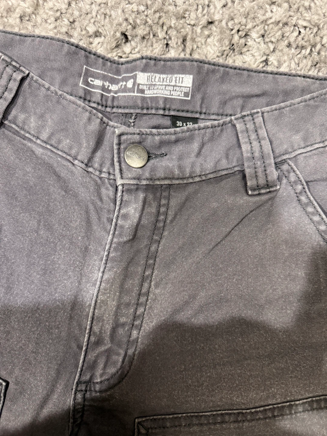 Carhartt Relaxed Fit Carpenter Pants - Grey - 30x32 - photo 4