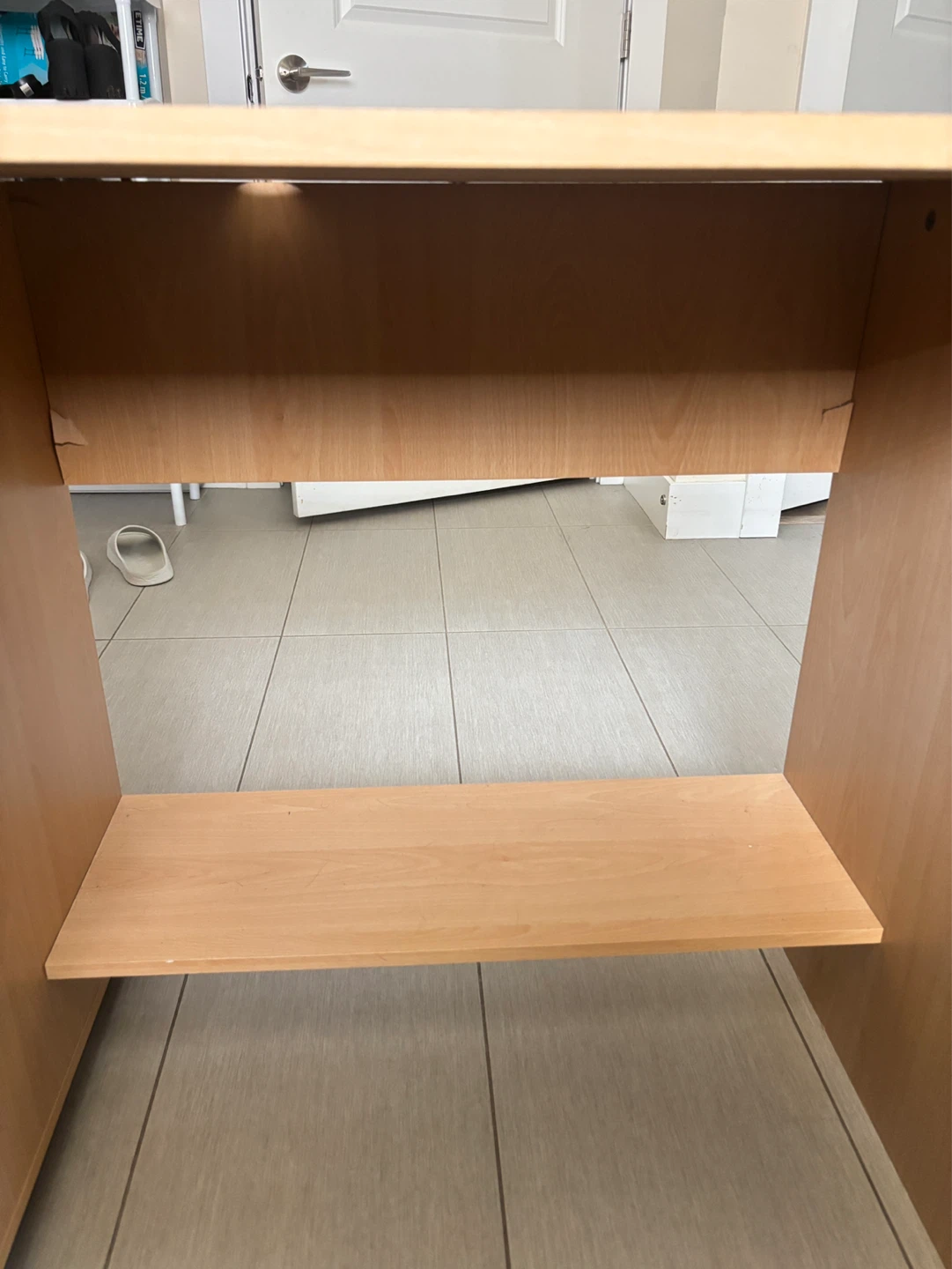 Wooden Desk with Shelving - photo 3