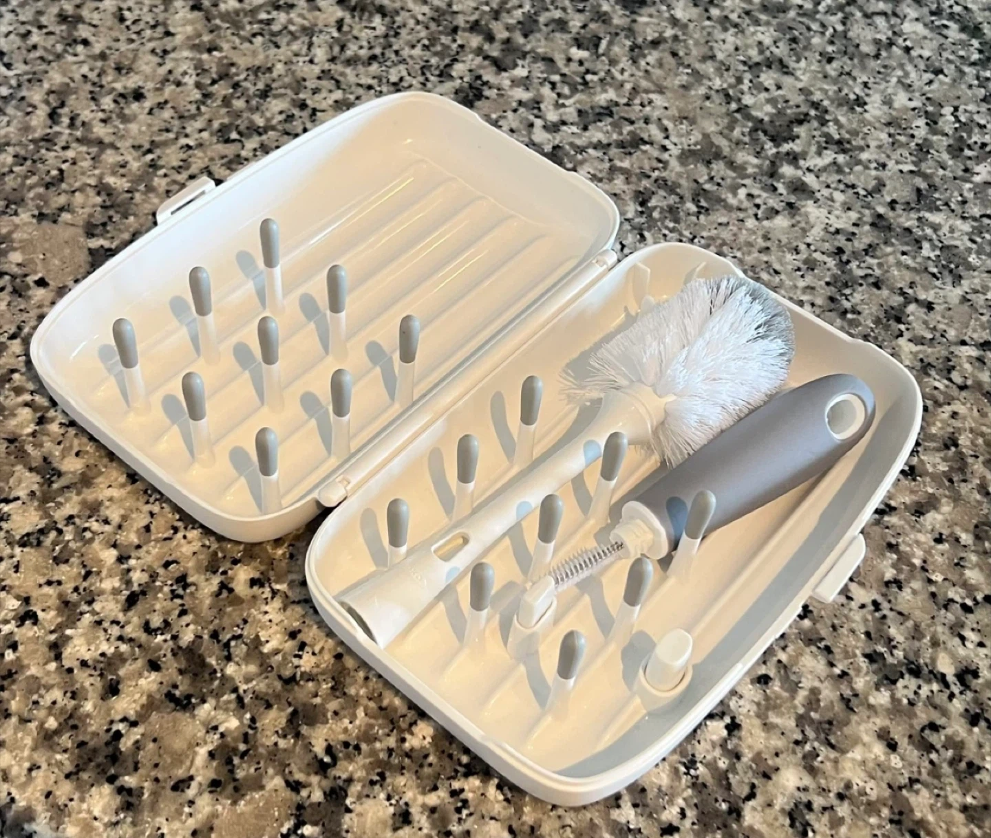Oxo Tot Travel Drying Rack with Bottle Brush - Gray