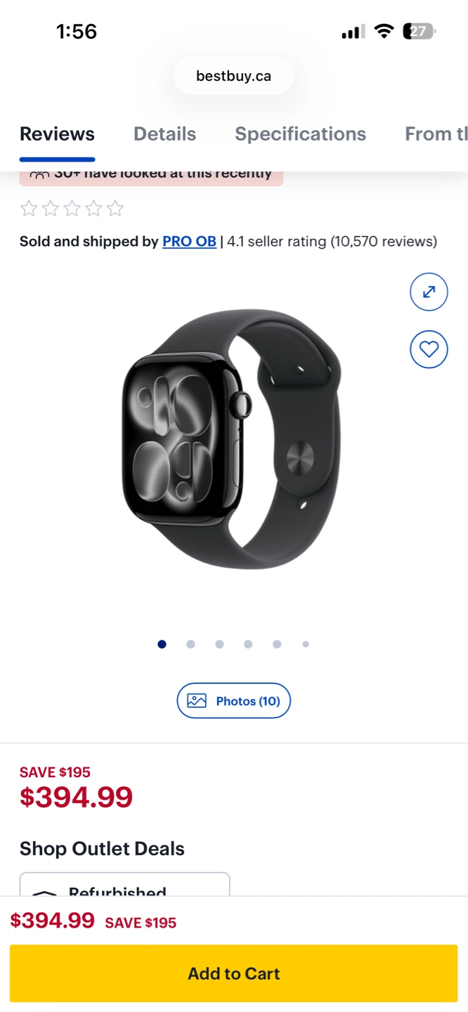 Apple Watch Series 11 46mm Jet Black NEW