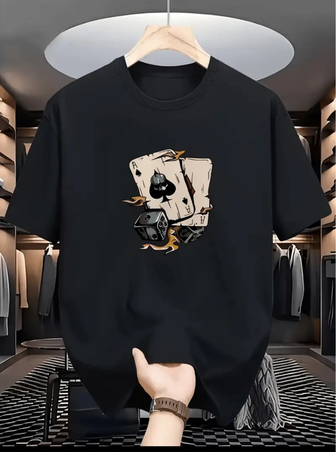 Black T-Shirt with Bear Graphic - Size M/L - photo 2