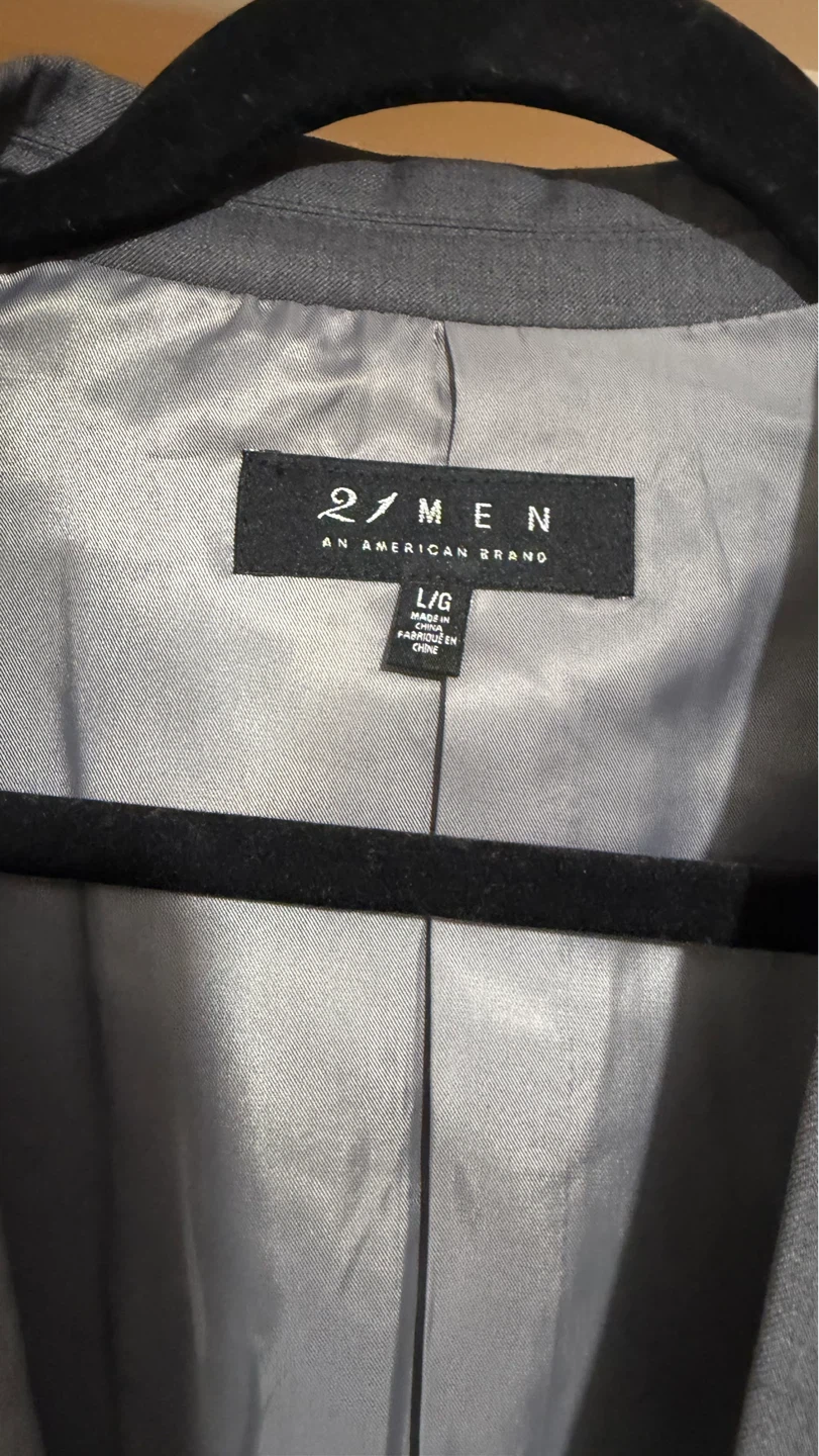 21 Men Grey Suit Jacket - Large - photo 2