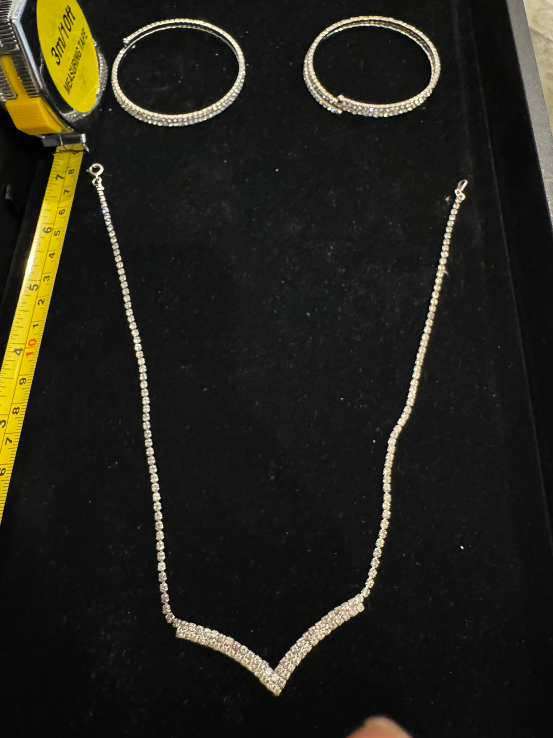 Vintage Rhinestone Necklace and Bracelet Set