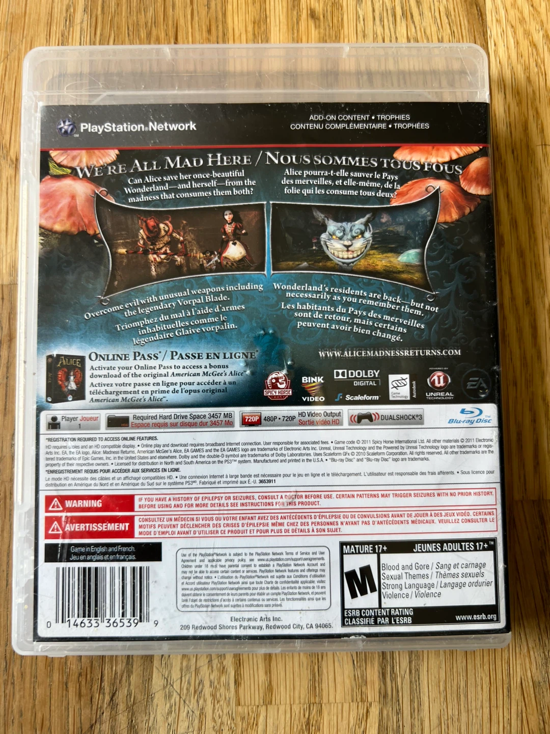 Alice: Madness Returns PS3 Complete | Shipping available - photo 3