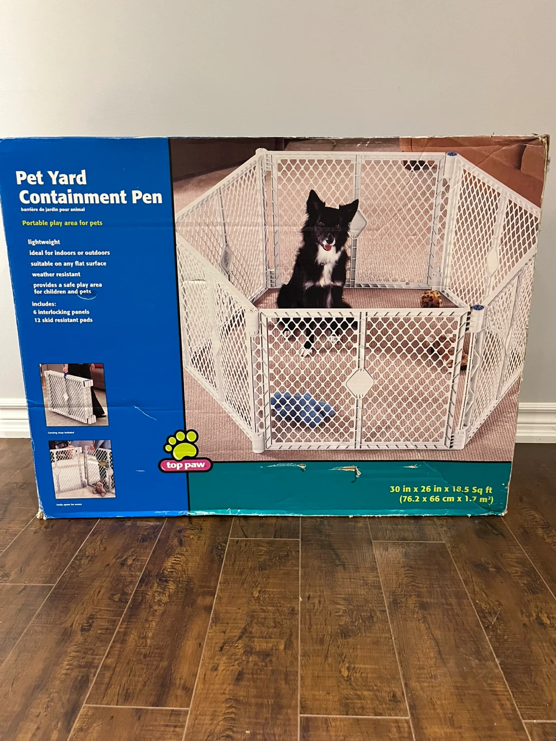Top Paw Pet Yard Containment Pen - White