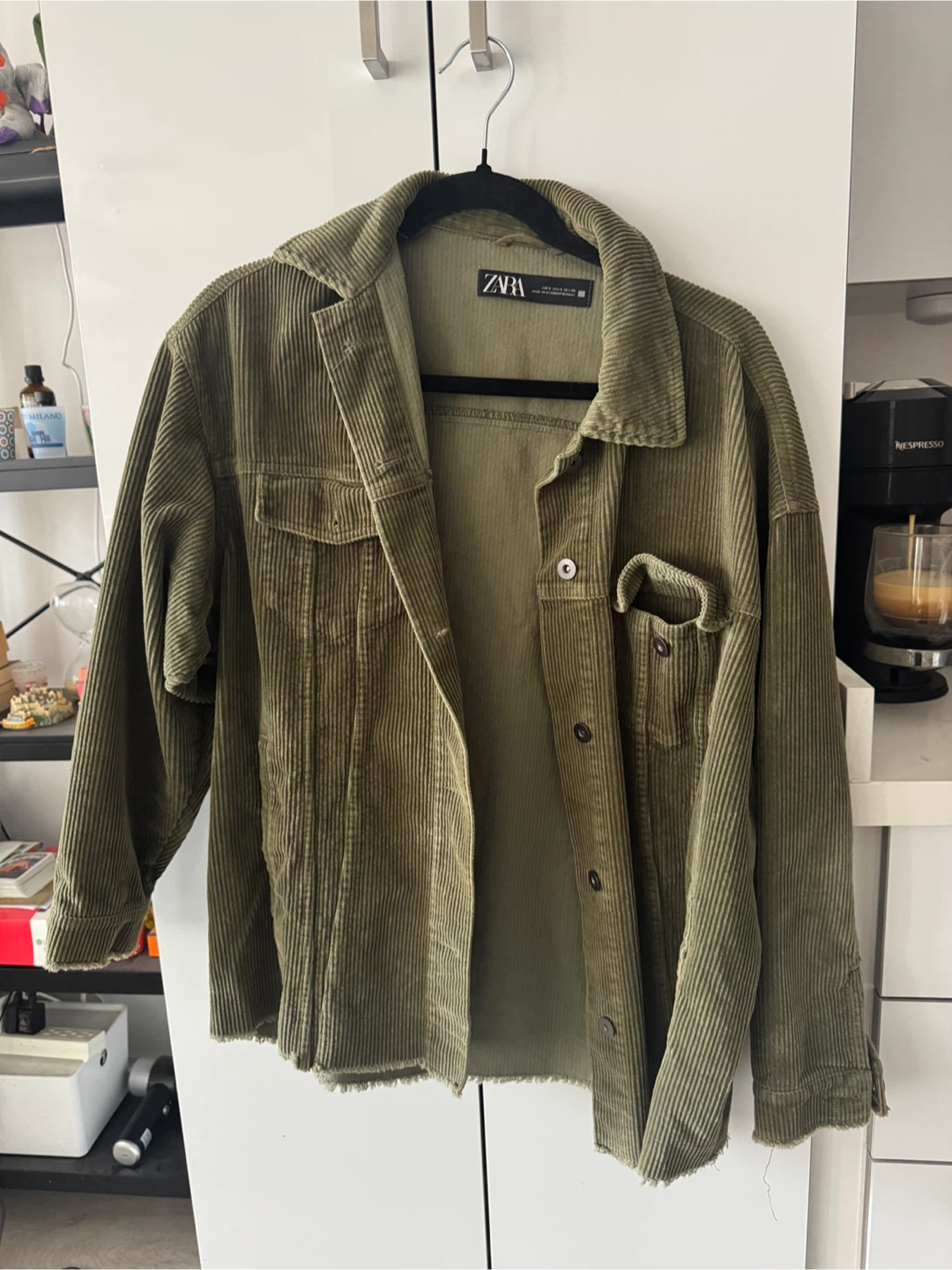 Zara Green Corduroy Jacket Size S
