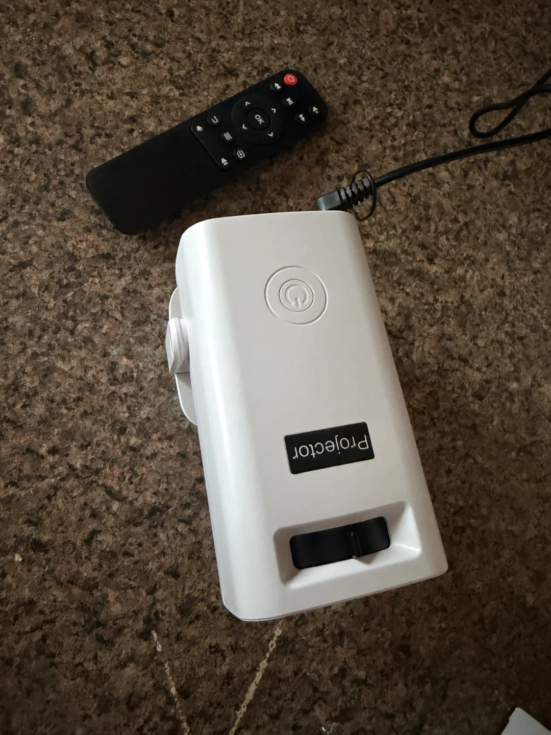 White Mini Projector with Remote - photo 2
