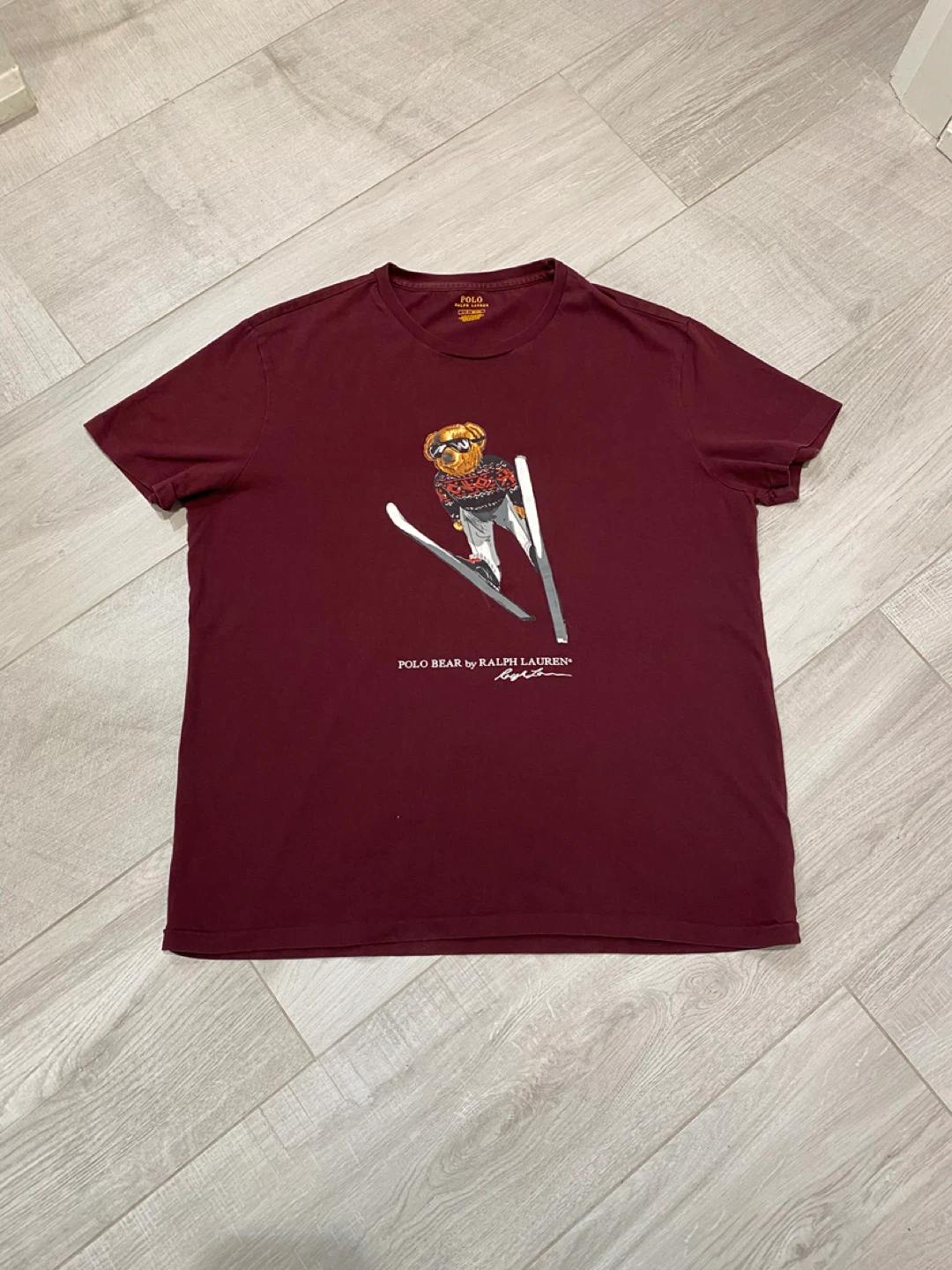 Polo Ralph Lauren T-Shirt with Skiing Bear Graphic