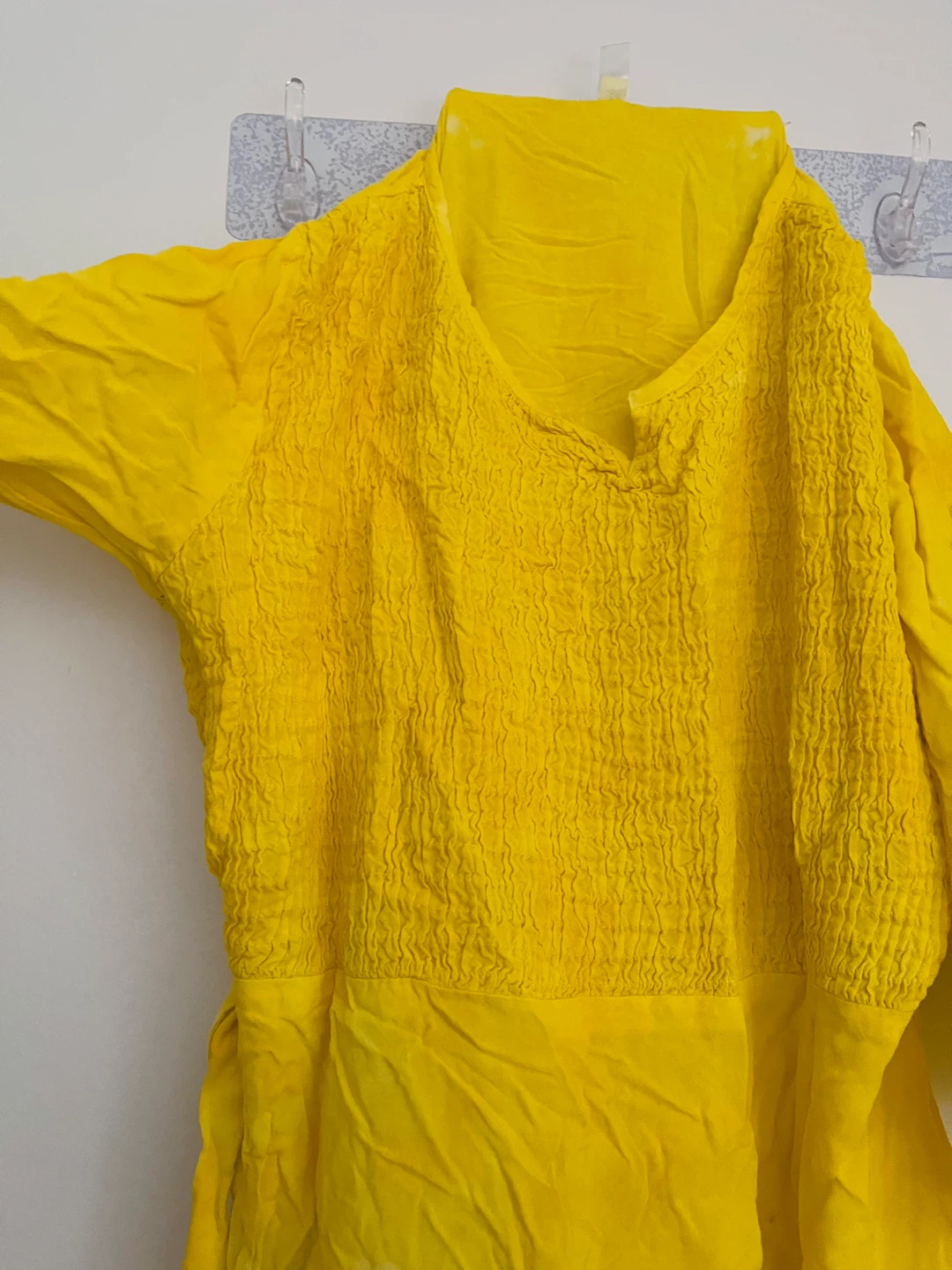 Yellow tie-dye maxi dress for summer - photo 2