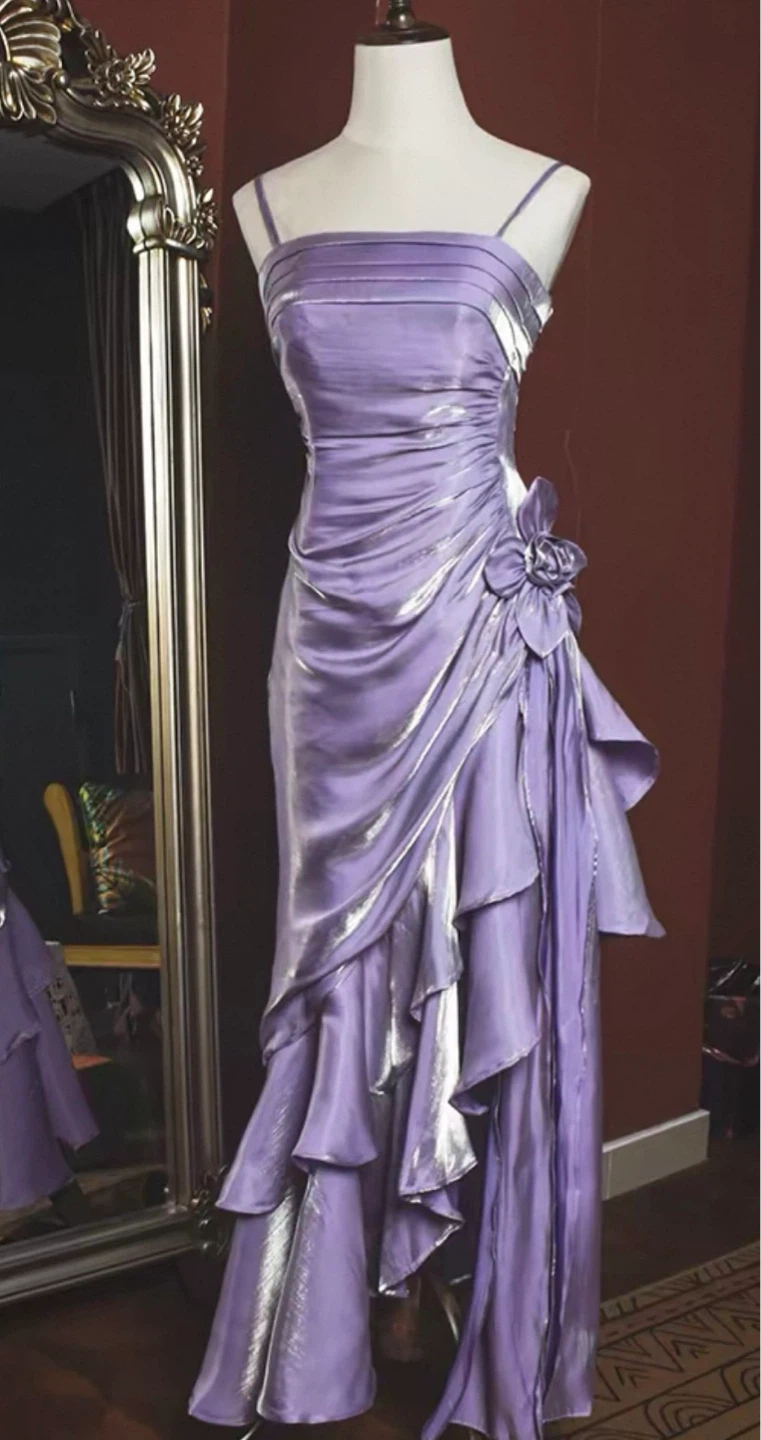 Lavender Fish tail Prom dress