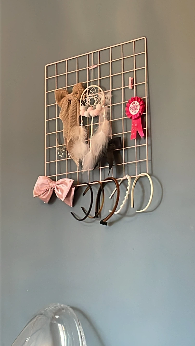 Pink Grid Wall Display Organizer - photo 2