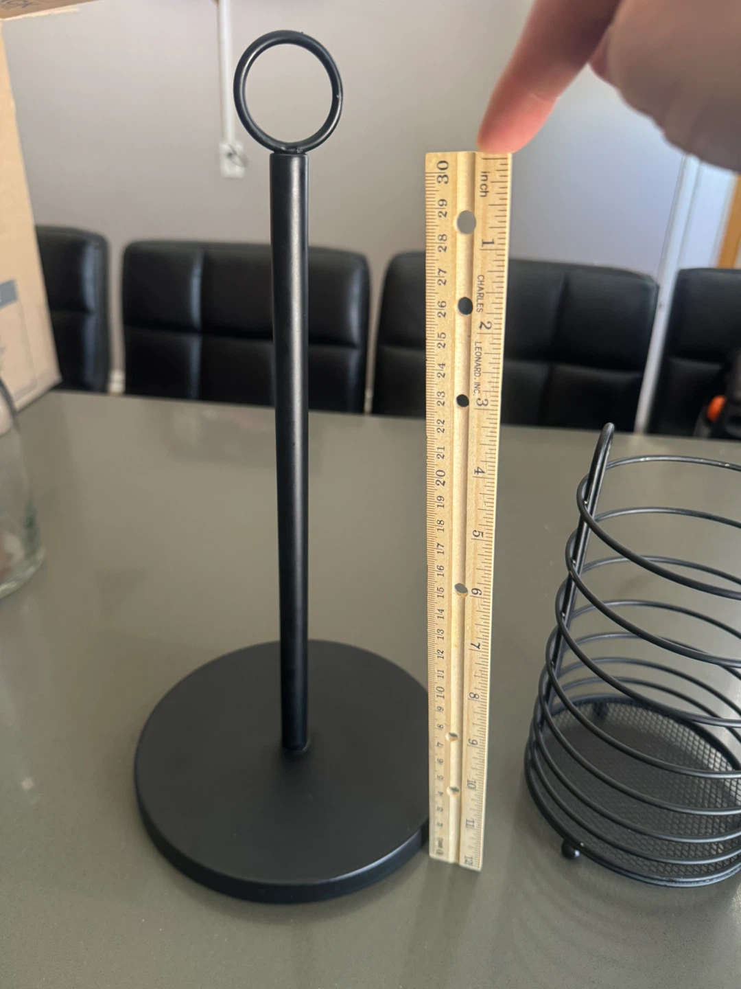 Black Utensil Holder with Ring Top Paper Towel Holder - photo 4